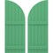 Ekena Millwork Americraft 6-Board (2 Batten) Wood Joined Board-n-Batten Shutters w/ Arch Top, ARW101BQ621X77LPH, PR ARW101BQ621X77LPH - alternate 1